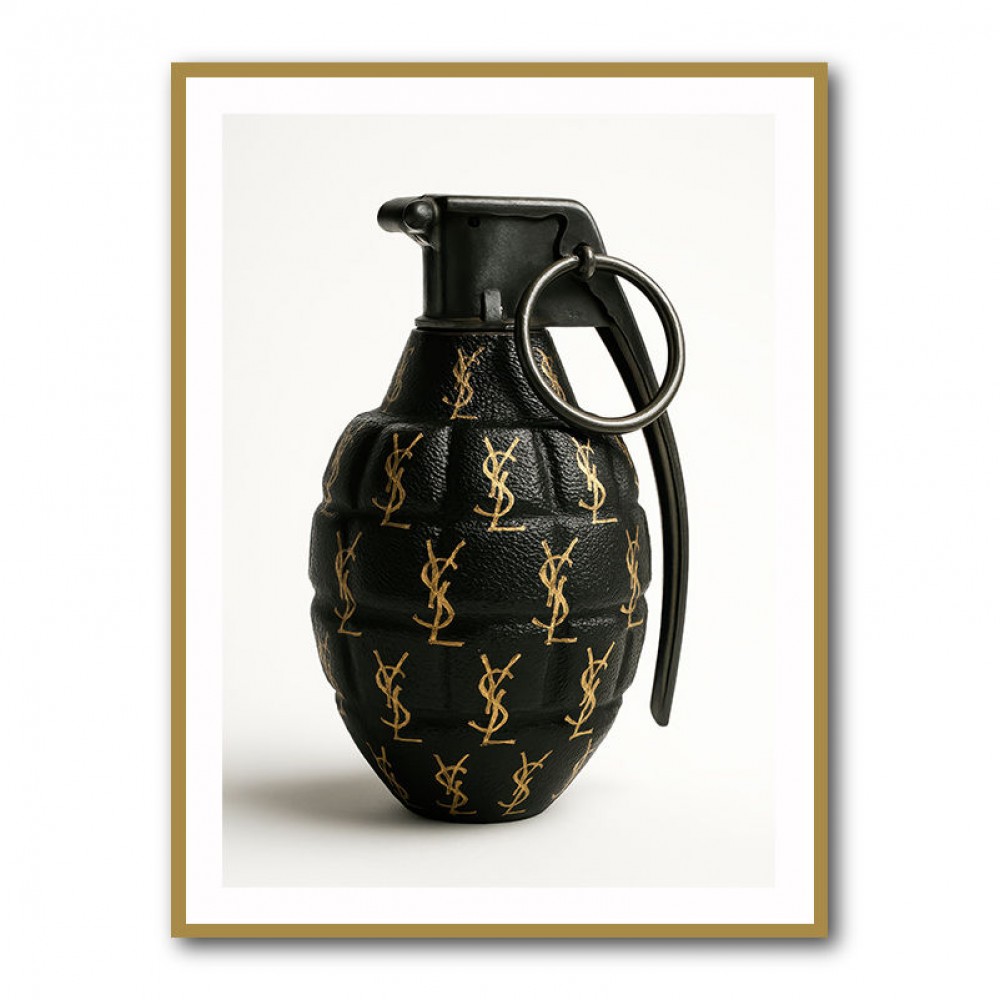 Saint Laurent Fashion Inspired Grenade Wall Art  